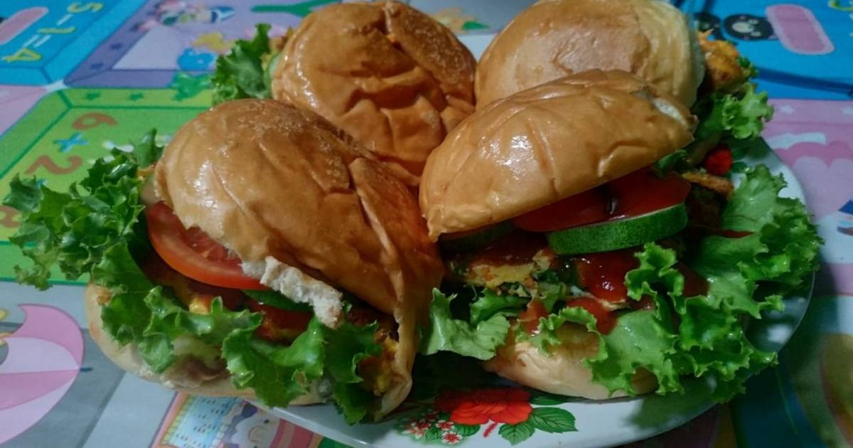 Resep Burger Telur Rumahan Oleh Rosyidah Yusran Cookpad