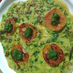 A picture of Matar besan chilla.