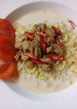 Foto resep Mie ayam susu creamy