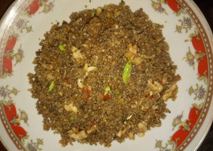 Nasi tiwul goreng sederhana#