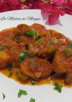 Una foto de Solomillo en salsa de pimiento choricero