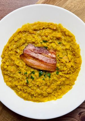 Vöröslencse-főzelék (lisztmentes) recept fotója