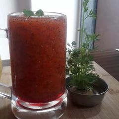 A picture of Papaya sabja juice.