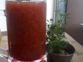 Papaya sabja juice