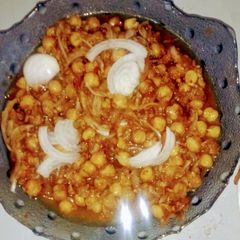 Desi chana chat A picture of Desi chana chat.