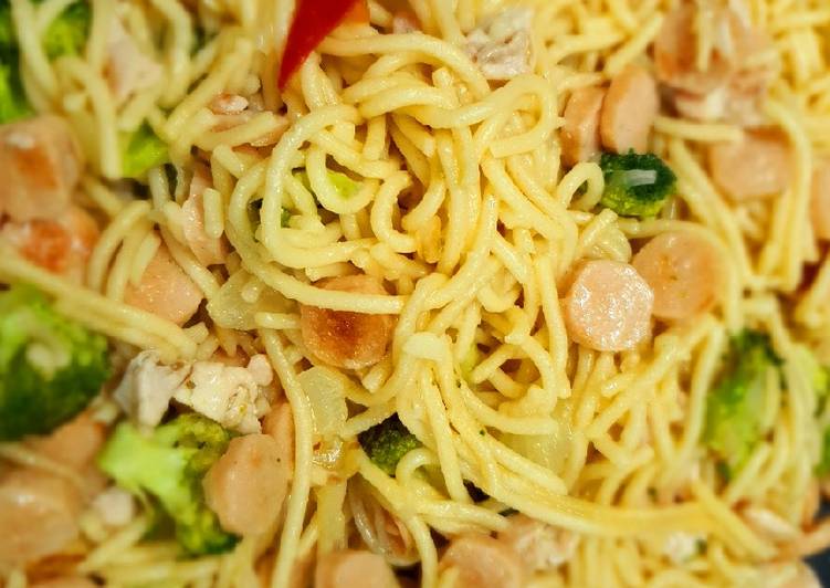 Cara Buat Spaghetti campur yang Mudah