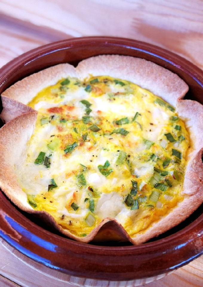 Una foto de Quiche express con mozzarella - templado