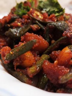 A picture of Aloo Bhindi.