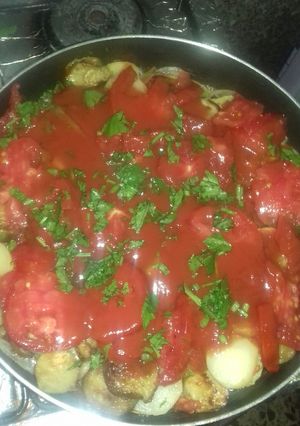 صورة لوصفة تبسي باذنجان على طريقتي 😋😋😋