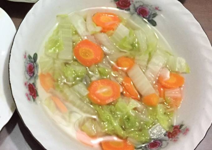 Resep Sayur bening sawi+wortel, Sempurna