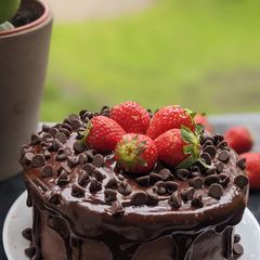 A picture of Chocolate loaded Cake.