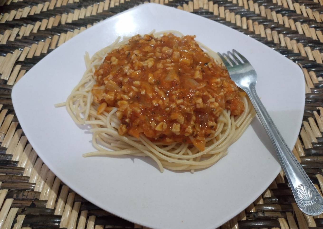 Spaghetti saus tempe rasa balognese..🤭🤤
