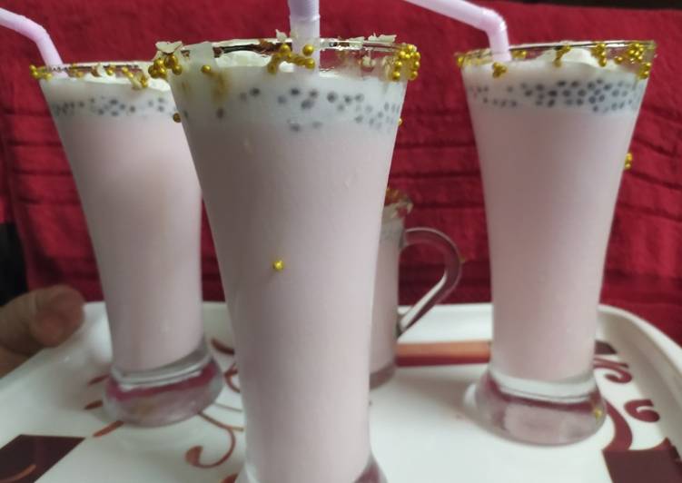 Easiest Way to Make Ultimate Rose Banana Milk Shake