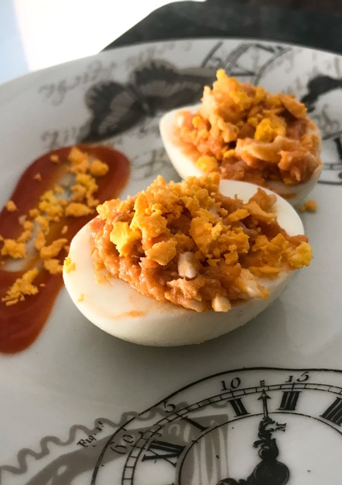 Una foto de Huevos rellenos