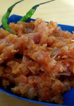A picture of Baingan ka bharta.