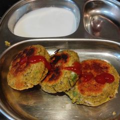 A picture of High Protein pan fried stater(healthy mung panner tikkies).