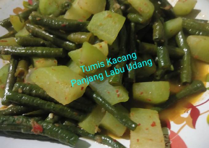 Tumis Kacang Panjang Labu Udang