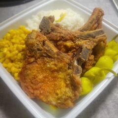 A picture of Fried Caribbean Style Pork Chops.