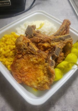 A picture of Fried Caribbean Style Pork Chops.