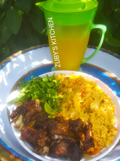 A picture of Color jallof rice.