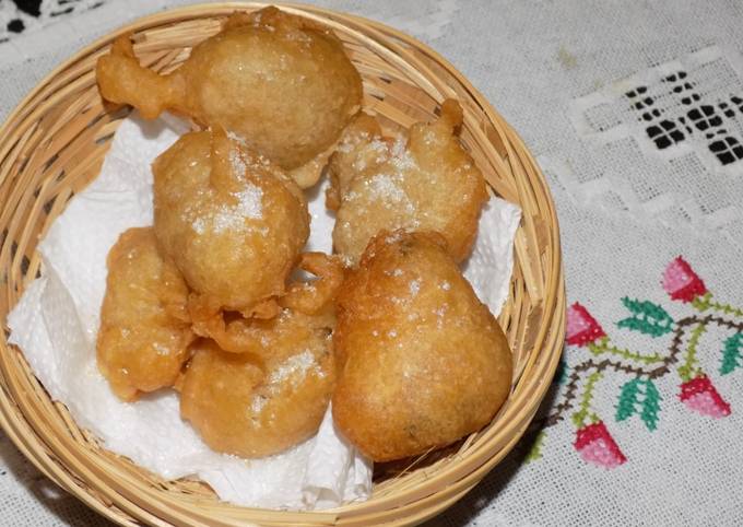 Buñuelos (sin huevo, leche ni manteca) Receta de La profe Luisa- Cookpad