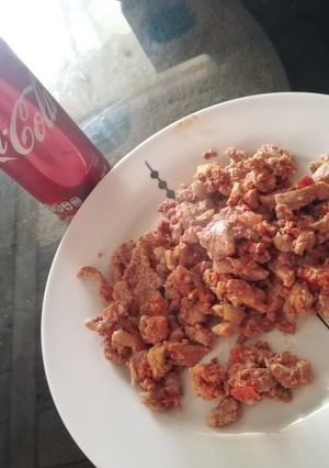 Una foto de Milanesa de cerdo con chorizo para tacos