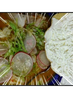 Una foto de Pozole blanco