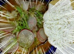 Una foto de Pozole blanco
