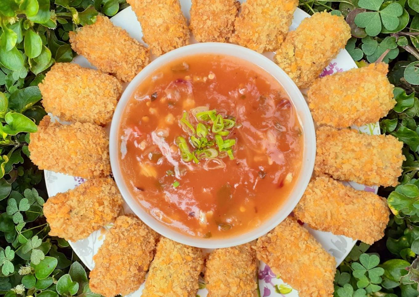 Nugget tempe saus asam manis