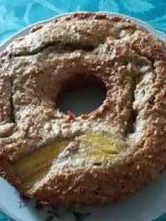 Una foto de Budín de banana y nueces