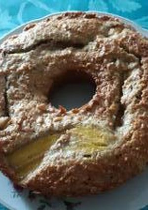 Una foto de Budín de banana y nueces