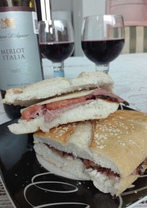 Una foto de Bocata de rost beef