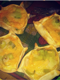 Una foto de Canastitas de calabaza y puerro