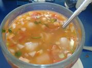 Una foto de salsa de vieiras