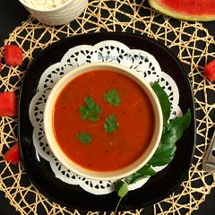 A picture of Watermelon Rasam.