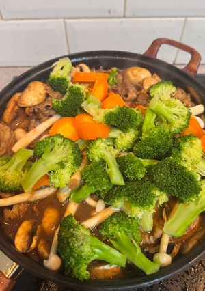 Foto resep Tumis daging 3 jamur