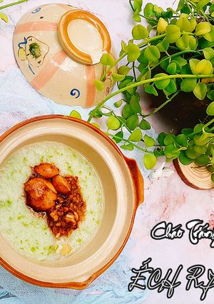 Hình của món Cháo trắng măng tây -ếch rim coca.