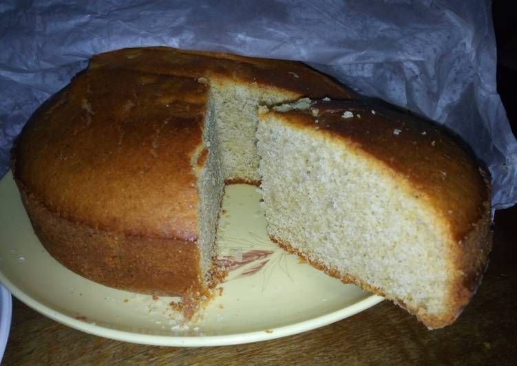 Ugali keki (corn flour cake)