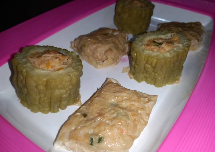 aturan memasak 62. Dimsum Pare Kembang Tahu yang puas