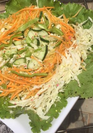 Plating din salad ainihin hoton girkin