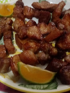 Foto de Barriga de porco (Pancetta) com melaço de romã