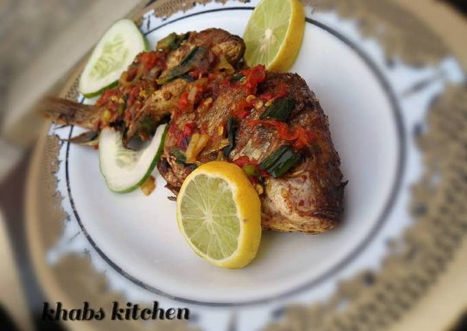 Pepper tilapia fish