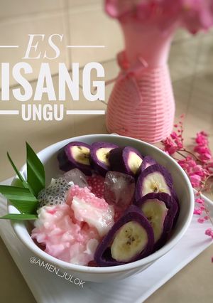 Foto resep Es Pisang Ungu Simpel