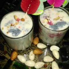 A picture of Sabja (Basil) Seeds Thandai.