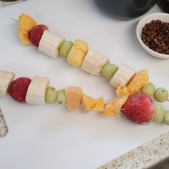 Fruity 🍇🍎🍐🍒🍓🍌🍍🥝🍋🍊 frozen kebab skewers.😋😋 A picture of Fruity 🍇🍎🍐🍒🍓🍌🍍🥝🍋🍊 frozen kebab skewers.😋😋.