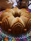 Torta de naranja con yemas y avena sin azúcar