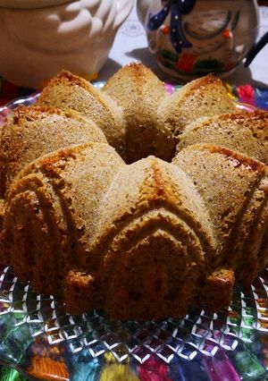 Una foto de Torta de naranja con yemas y avena sin azúcar