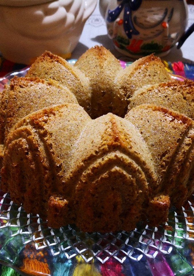 Una foto de Torta de naranja con yemas y avena sin azúcar
