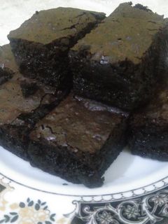 Foto resep Fudgy brownies (dark choco version)