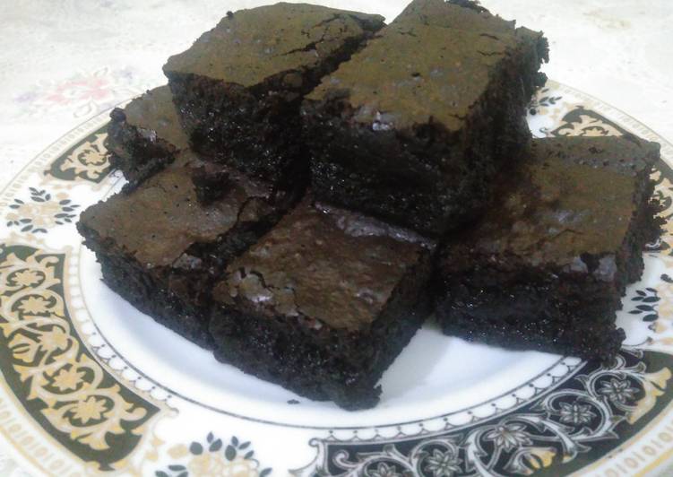 Fudgy brownies (dark choco version)